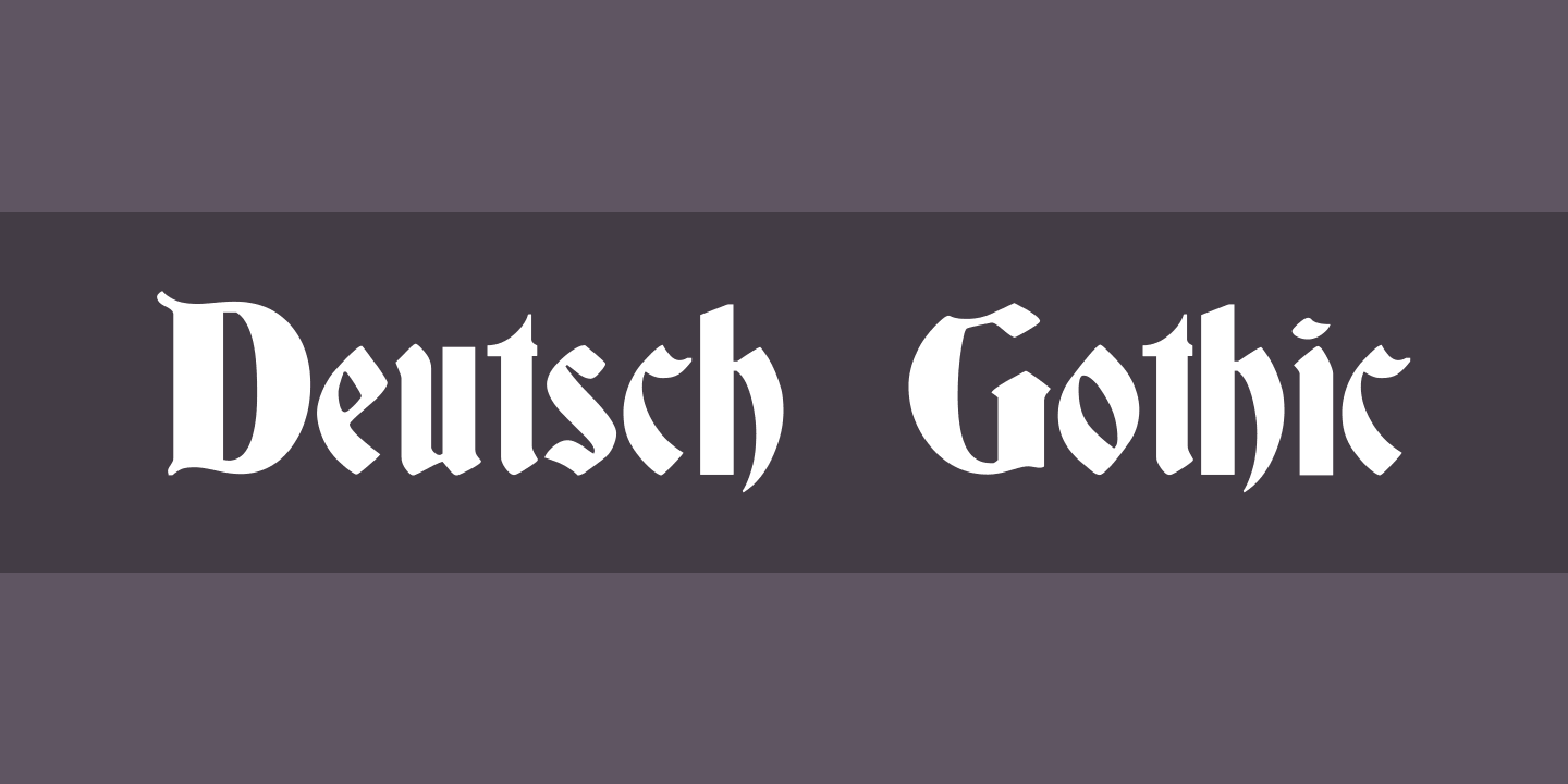 Beispiel einer Deutsch Gothic Regular-Schriftart